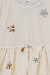 Cream Girl's Fancy Frock